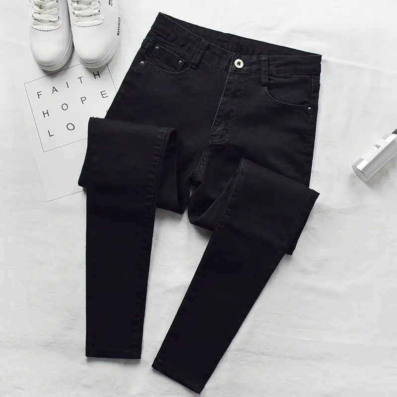 Women Skinny Jeans Slim Fit Blue High Waist — feature 7