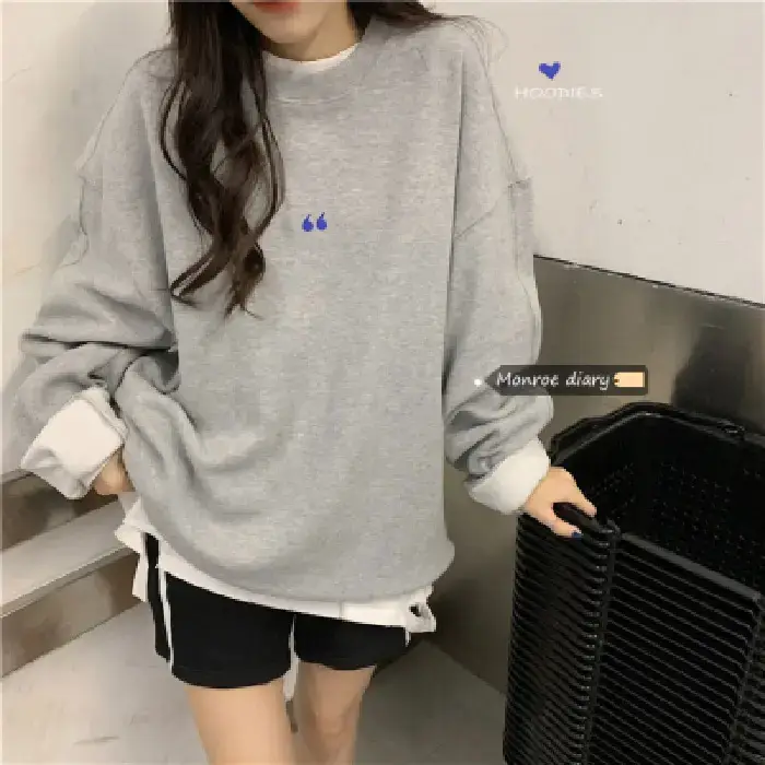 Women's White Oversized Sweater with Quote Print - Image 2
