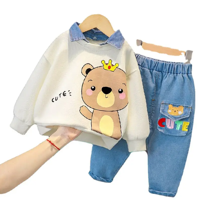 Children's Cartoon Long Sleeve Lapset Korean Style 1-3Yr Set - Image 5