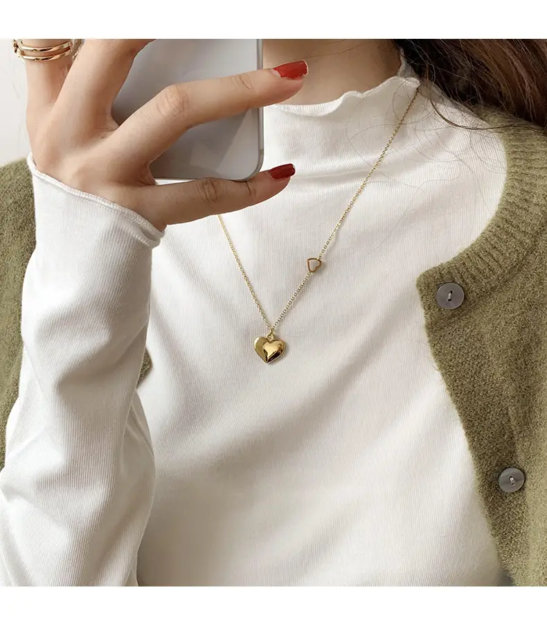Women's Beige Cotton Turtleneck Long Sleeve Slim Fit — feature 23