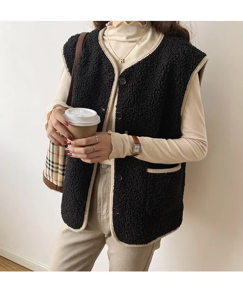 Women's Beige Cotton Turtleneck Long Sleeve Slim Fit — feature 7