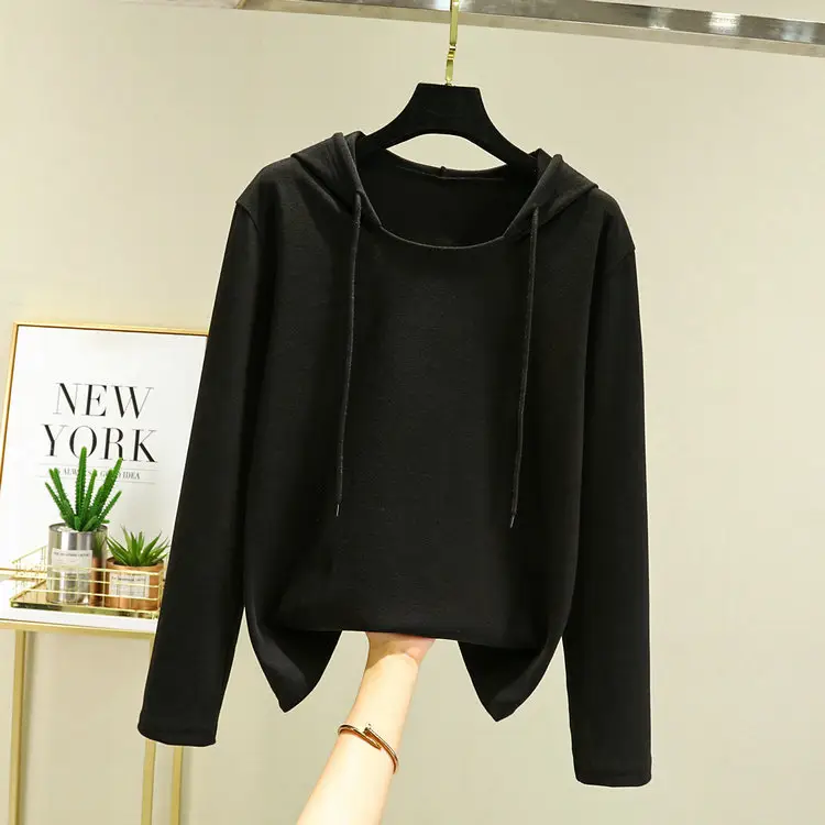 2022 Velvet Hoodie Women Loose Long Sleeve Drawstring - Image 7