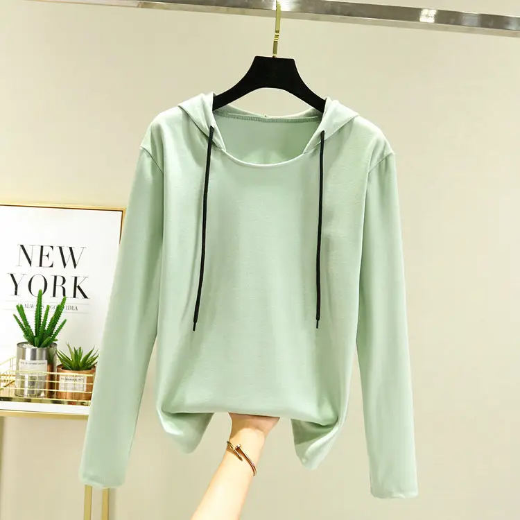 2022 Velvet Hoodie Women Loose Long Sleeve Drawstring - Image 2