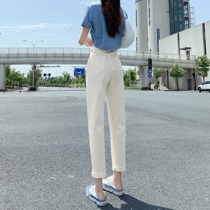 Women High-Waist Slimming Apricot Harem Pants 2025 - Image 9