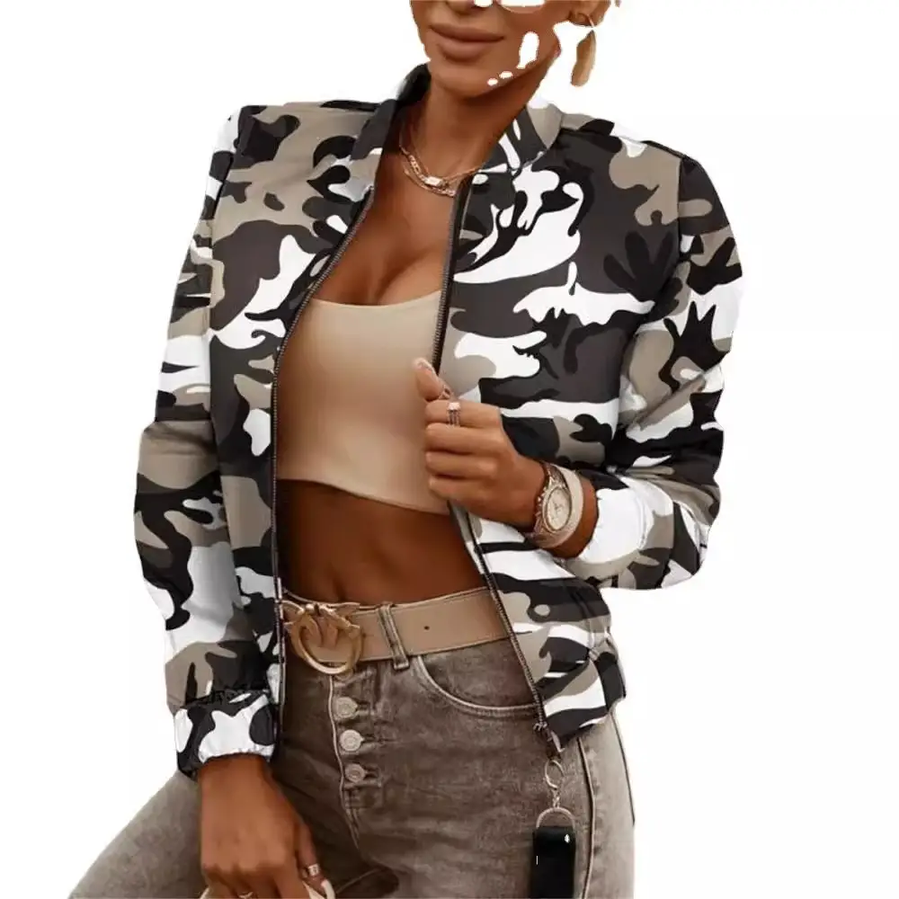 2021 Plaid Zipper Cardigan Coat for Women - Image 7
