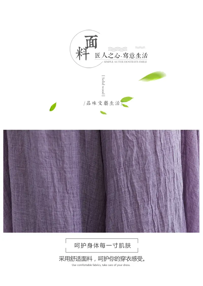 White Wide Leg Linen Pants for Women Ethnic Style — feature 5