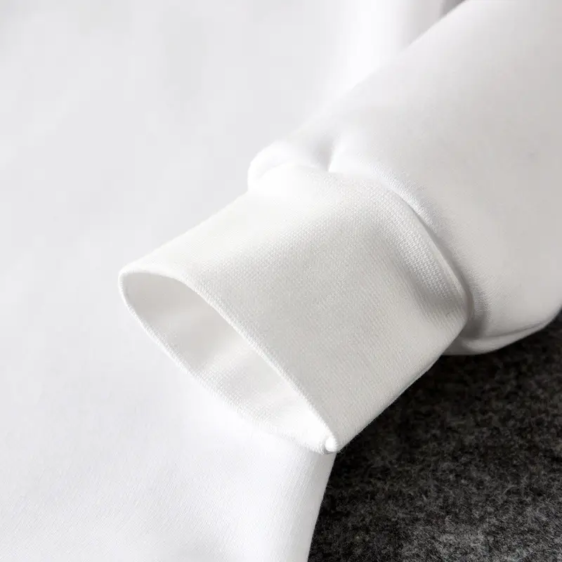 White Fleece Lined Boys T-Shirt Long Sleeve Polo - Image 7