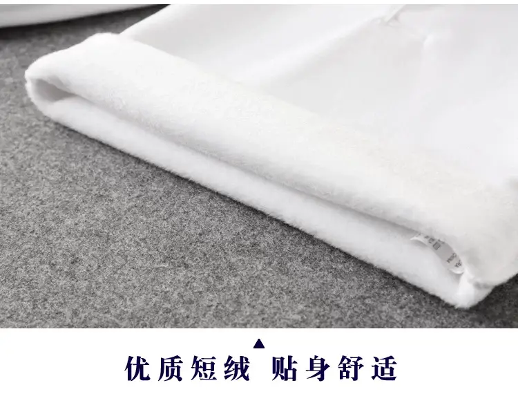 White Fleece Lined Boys T-Shirt Long Sleeve Polo — feature 8
