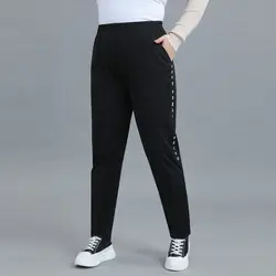 Plus Size Women's Black Stretch Boot-Cut Pants — feature 4