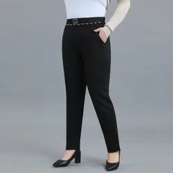 Plus Size Women's Black Stretch Boot-Cut Pants — feature 8