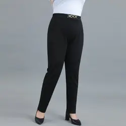 Plus Size Women's Black Stretch Boot-Cut Pants — feature 9