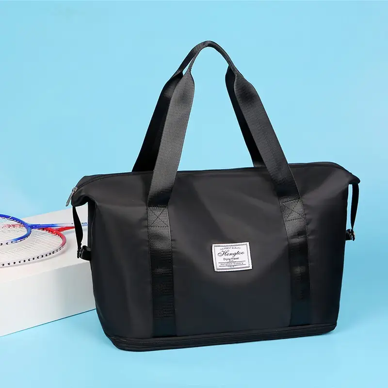 Pink Logo Travel Fitness Bag Large Capacity
