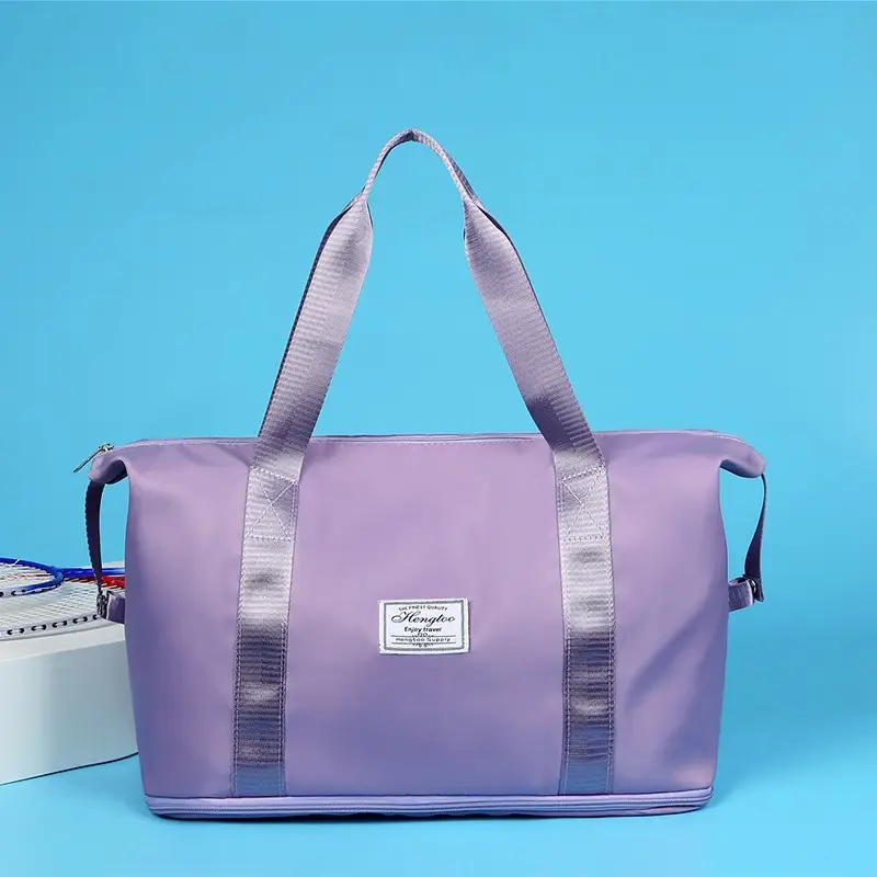 Pink Logo Travel Fitness Bag Large Capacity