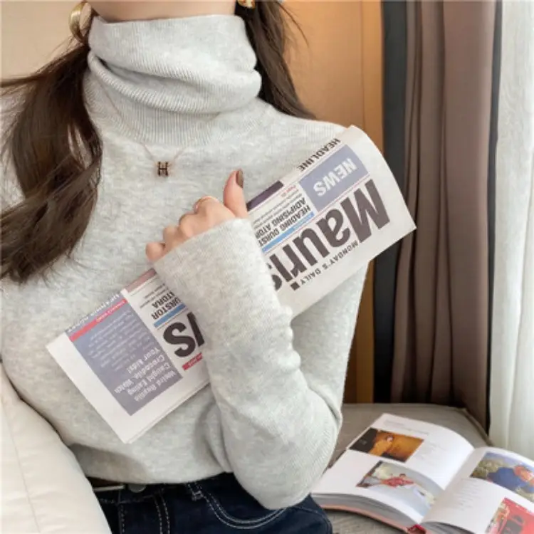Women Turtleneck Sweater 2025 Warm Knit Long Sleeve - Image 11