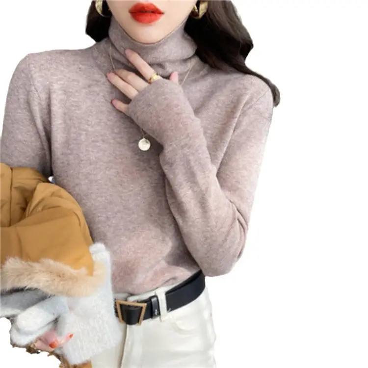 Women Turtleneck Sweater 2025 Warm Knit Long Sleeve - Image 13