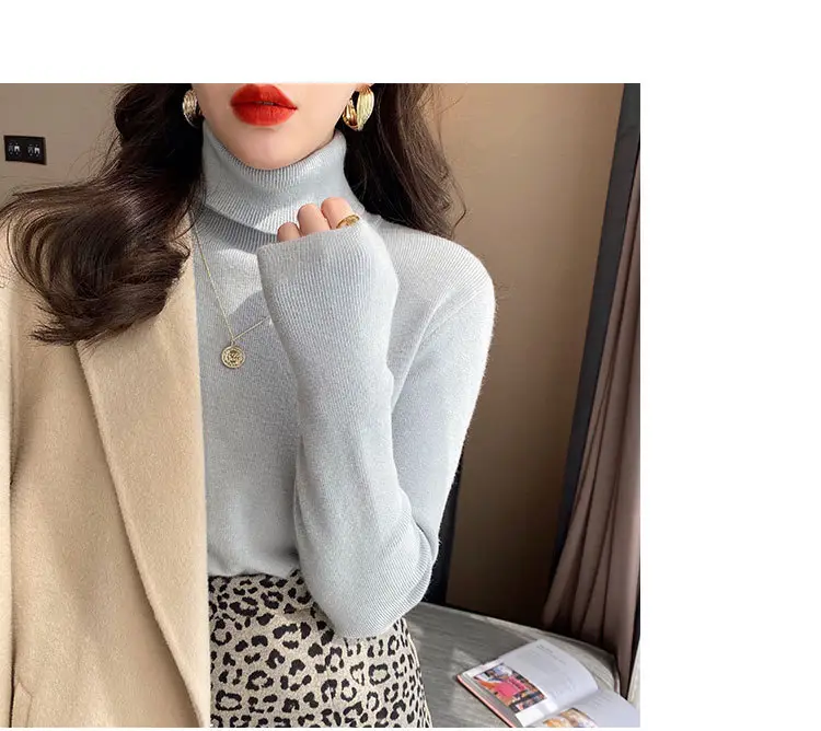 Women Turtleneck Sweater 2025 Warm Knit Long Sleeve — feature 10