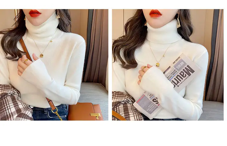 Women Turtleneck Sweater 2025 Warm Knit Long Sleeve — feature 13