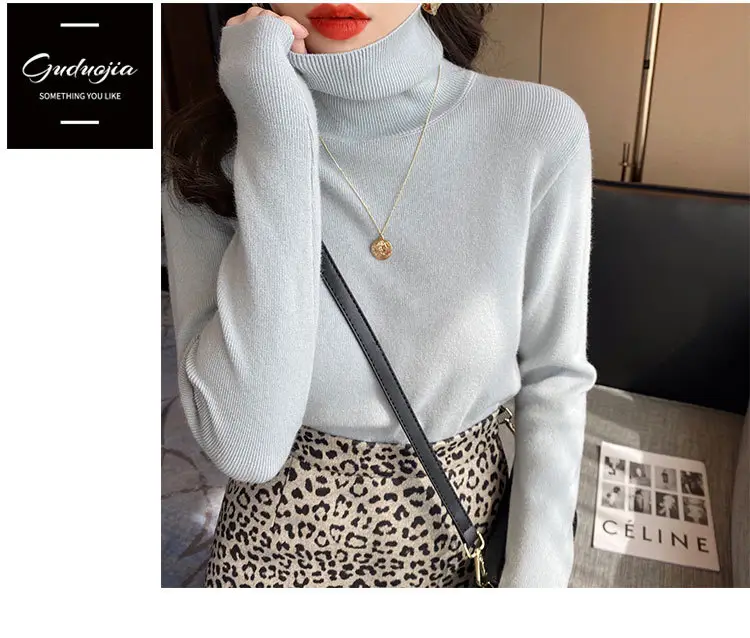 Women Turtleneck Sweater 2025 Warm Knit Long Sleeve — feature 15