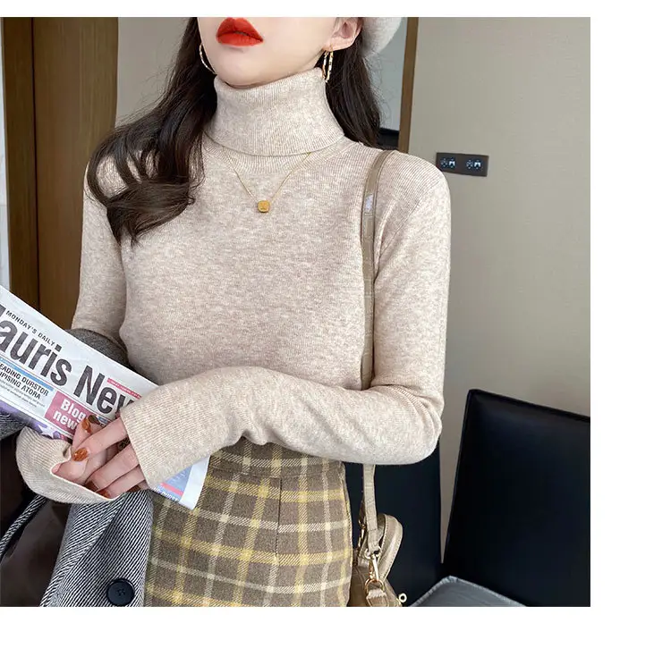 Women Turtleneck Sweater 2025 Warm Knit Long Sleeve — feature 5