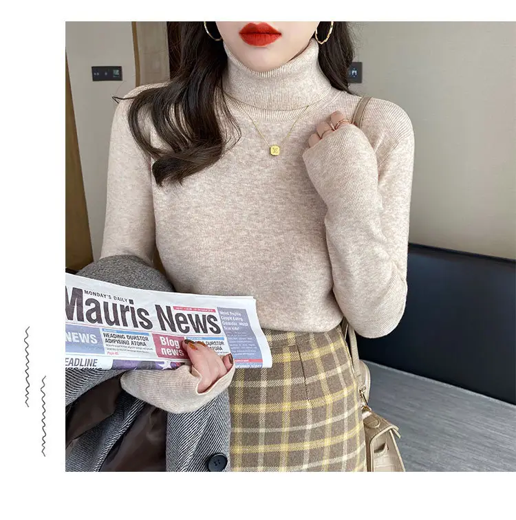 Women Turtleneck Sweater 2025 Warm Knit Long Sleeve — feature 8