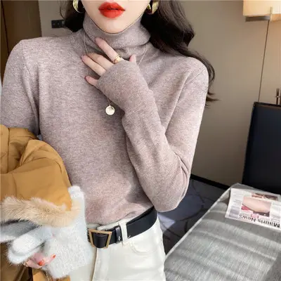 Women Turtleneck Sweater 2025 Warm Knit Long Sleeve - Image 8