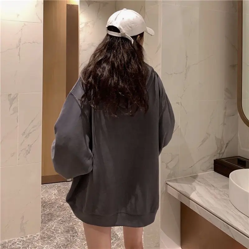 Women Grey Fleece Zip Hoodie Spring Autumn 2025 — feature 18
