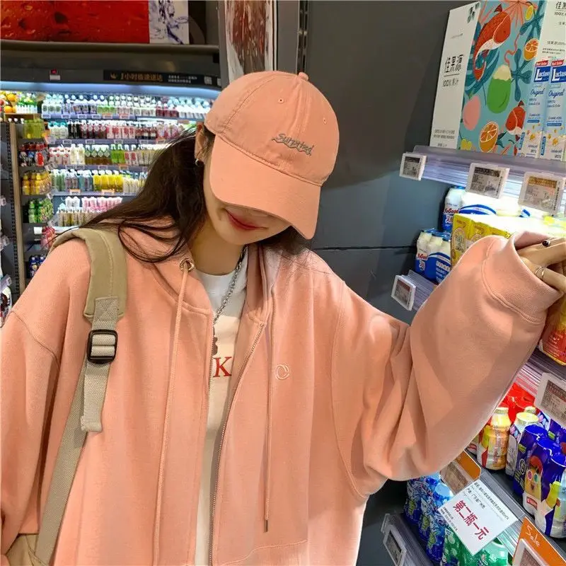 Women Grey Fleece Zip Hoodie Spring Autumn 2025 — feature 7
