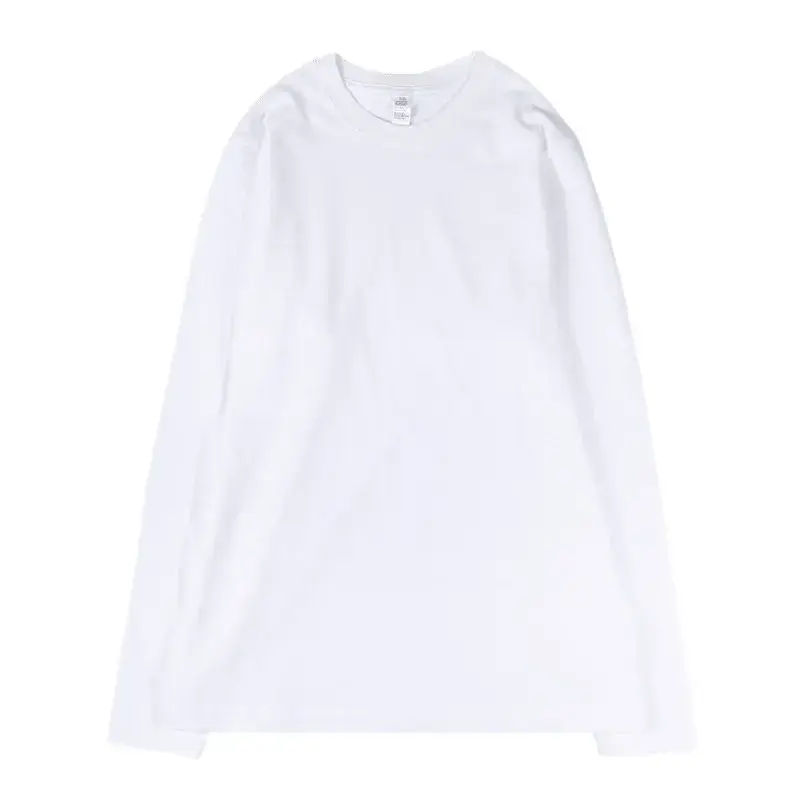 Long Sleeve Grey Cotton T-Shirt Round Neck - Image 12