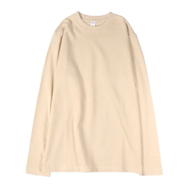 Long Sleeve Grey Cotton T-Shirt Round Neck - Image 5