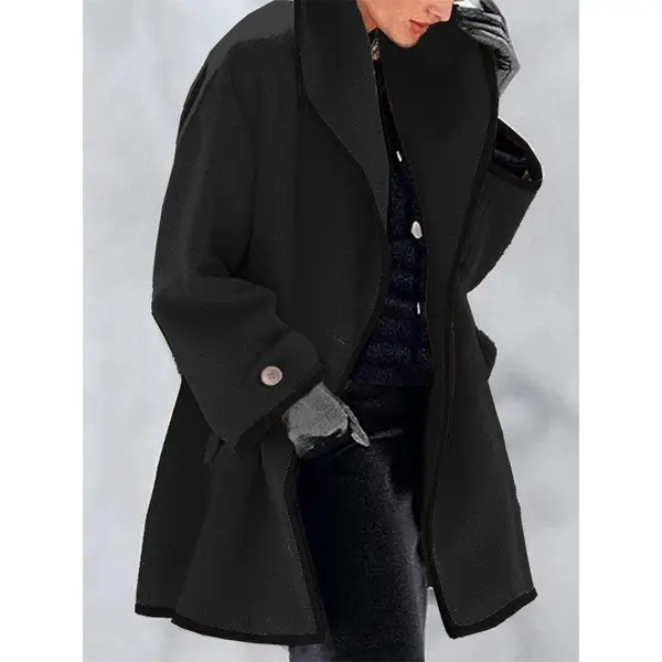 Purple Woolen Cross-Border Coat for Women - Image 5
