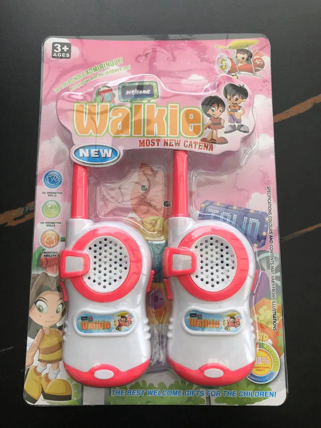 Children's Wireless Call Toy 2-Pack Pink Cartoon