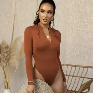 White Slim Fit Long Sleeve Jumpsuit for Women — feature 19
