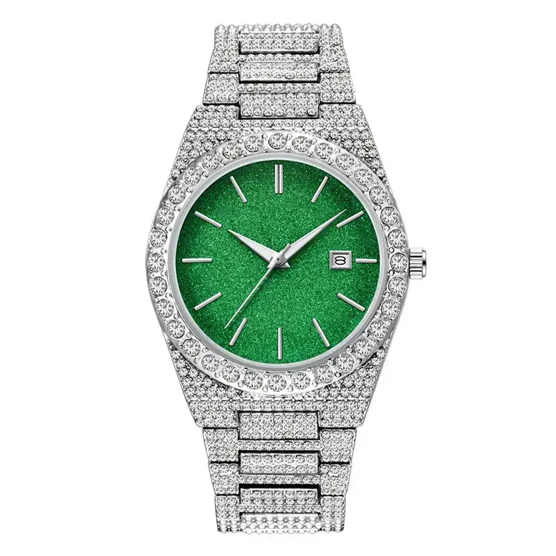 Cool Men's Diamond Gold Hip Hop Watch - Image 7