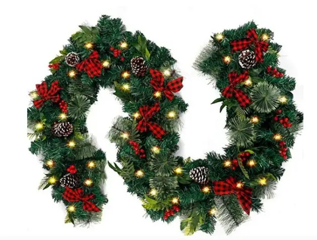 2.7m Christmas Tree Wreath with Pinecones and Red Berries — feature 2