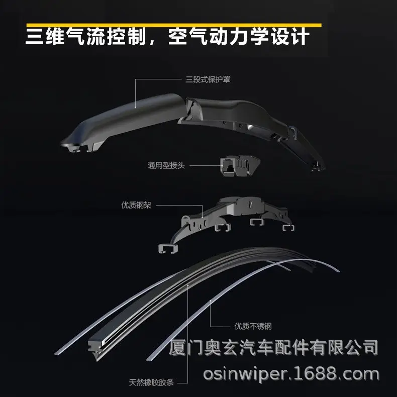 Applicable to Kia K3 wiper Huanchi zhiran K5 original Fredi K2/K4 boneless KX3 wiper blade adhesive strip