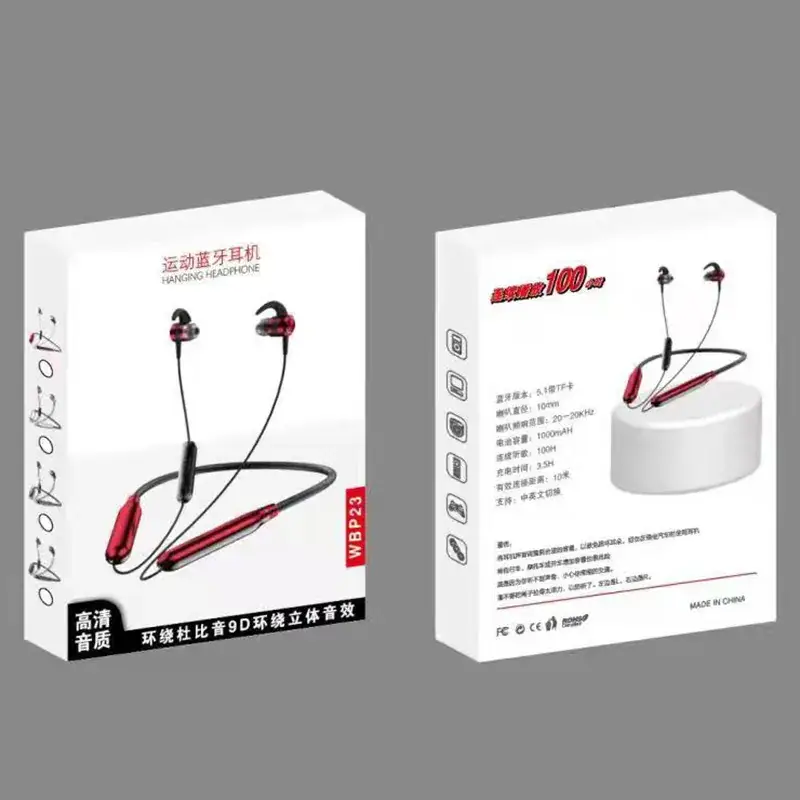Wireless Neck Headset 100h Playtime Red Bluetooth - Image 10