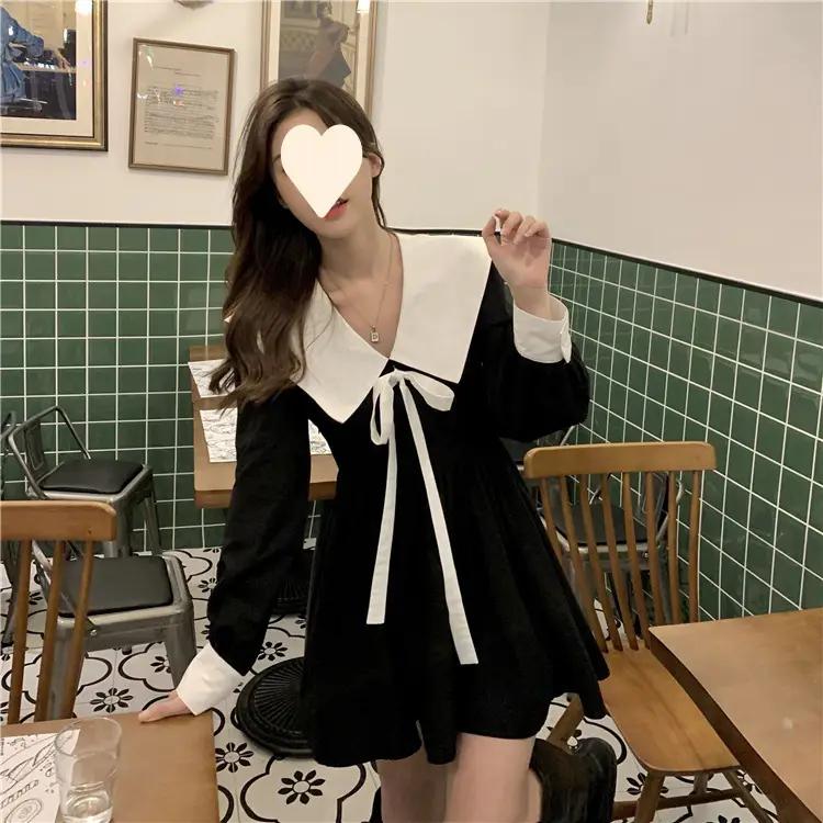 Navy Tie-Waist Black Dress for Girls 2026 - Image 5