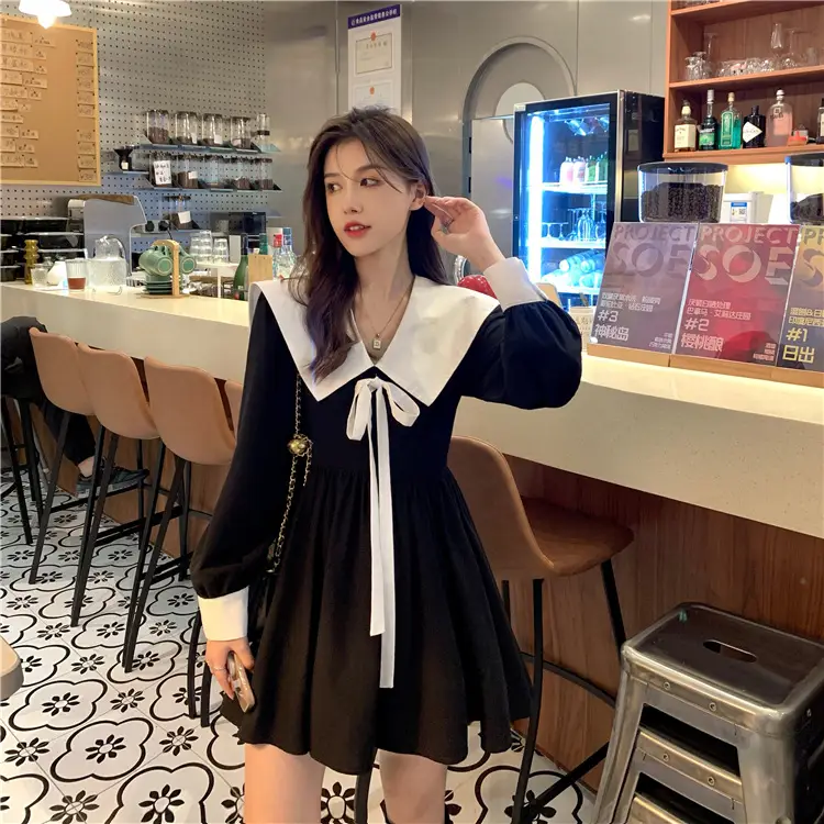 Navy Tie-Waist Black Dress for Girls 2026 — feature 6