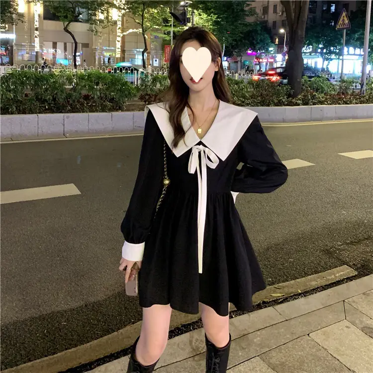 Navy Tie-Waist Black Dress for Girls 2026 — feature 9
