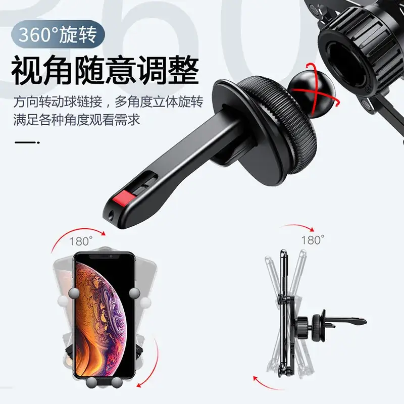 Car Phone Holder Black Metal Adjustable Clamp - Image 4