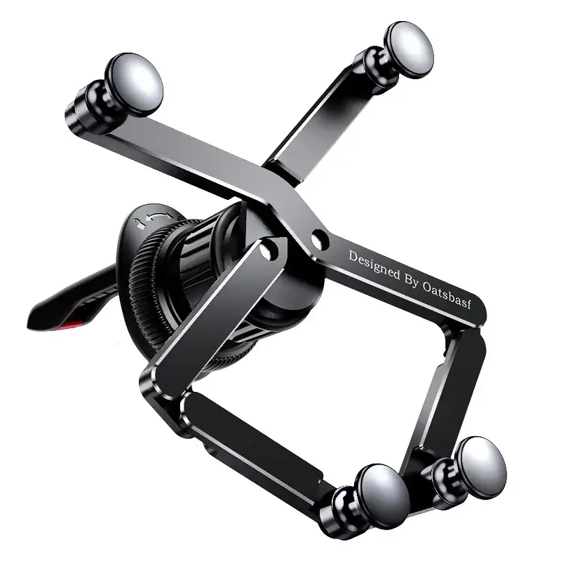Car Phone Holder Black Metal Adjustable Clamp - Image 6