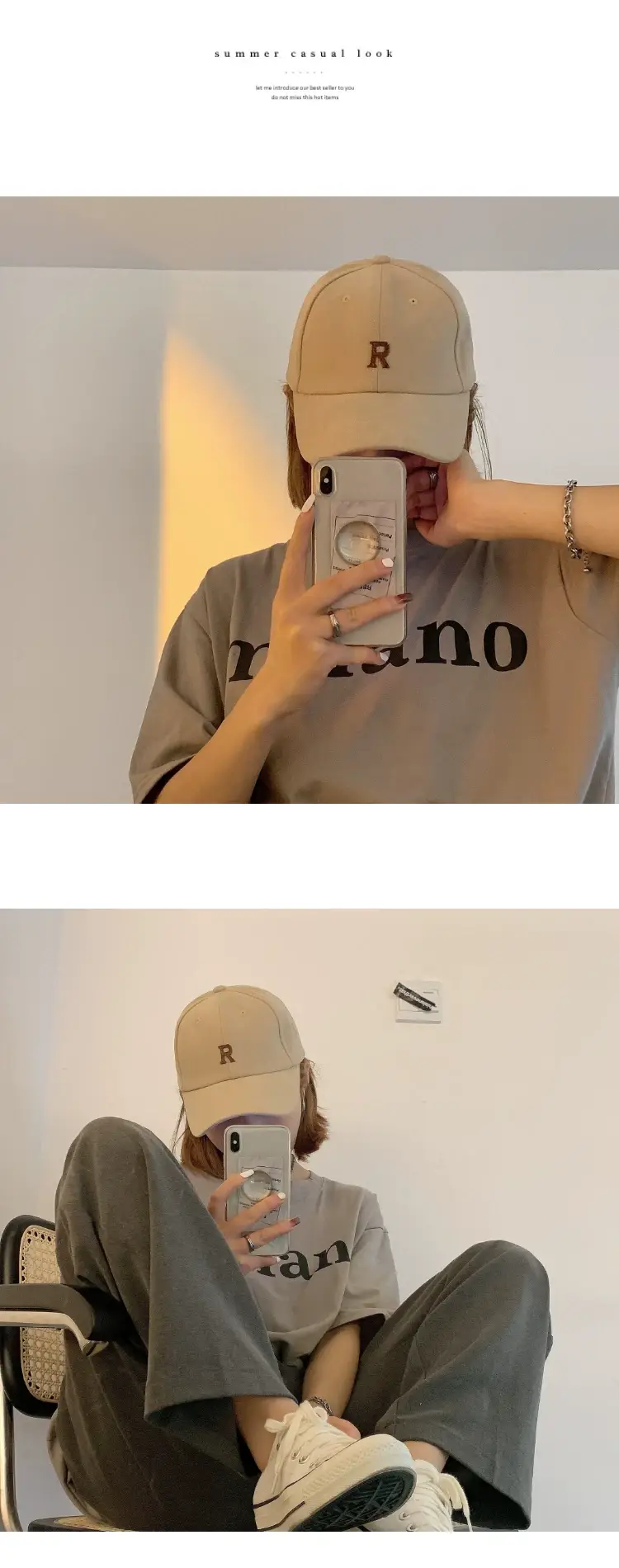Women K-Style Baseball Cap Sunshade Peaked Cap — feature 3