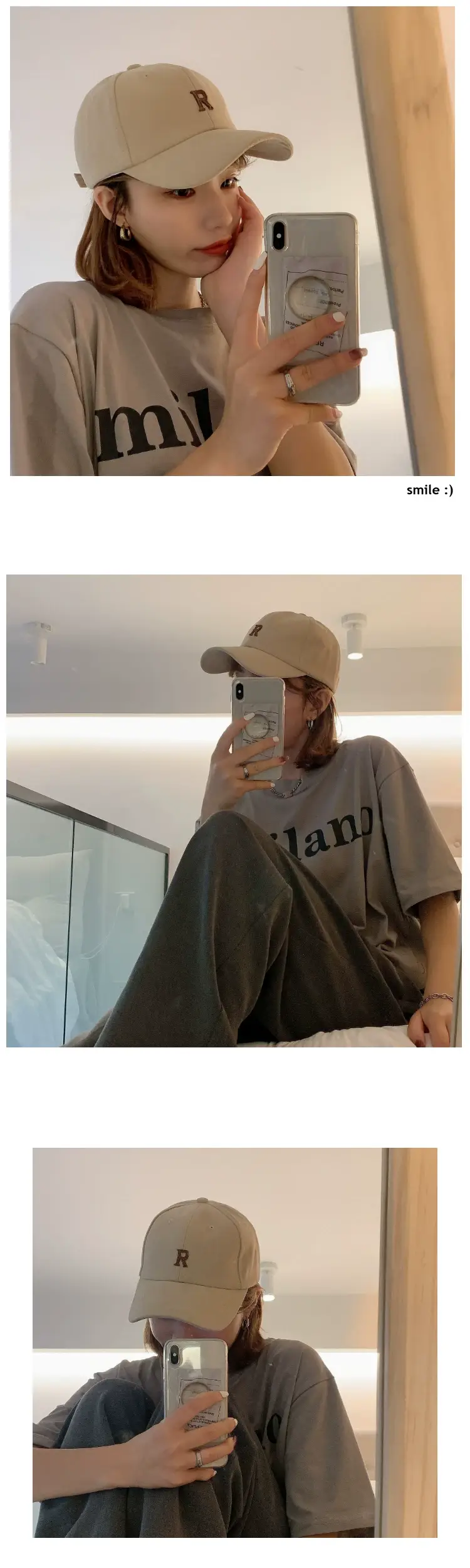 Women K-Style Baseball Cap Sunshade Peaked Cap — feature 5
