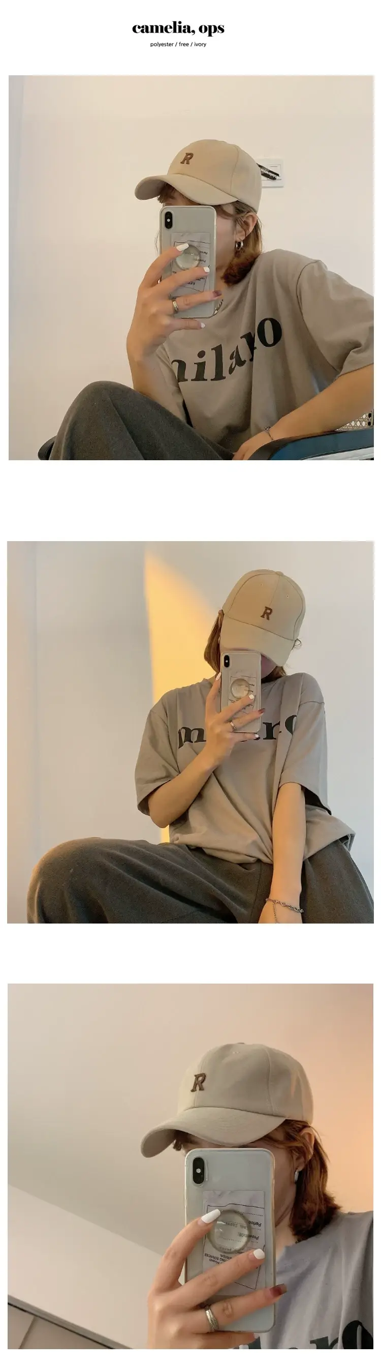 Women K-Style Baseball Cap Sunshade Peaked Cap — feature 6