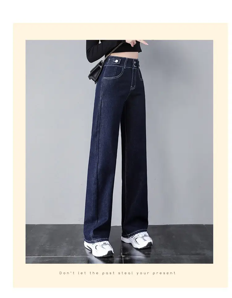 Dark Blue High-Waisted Straight Leg Jeans for Women 2026 — feature 12