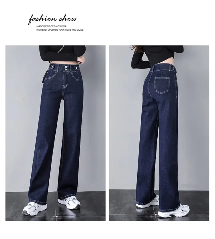 Dark Blue High-Waisted Straight Leg Jeans for Women 2026 — feature 16