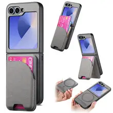 Black Leather Stacked Mobile Phone Case with Wallet Function — feature 23