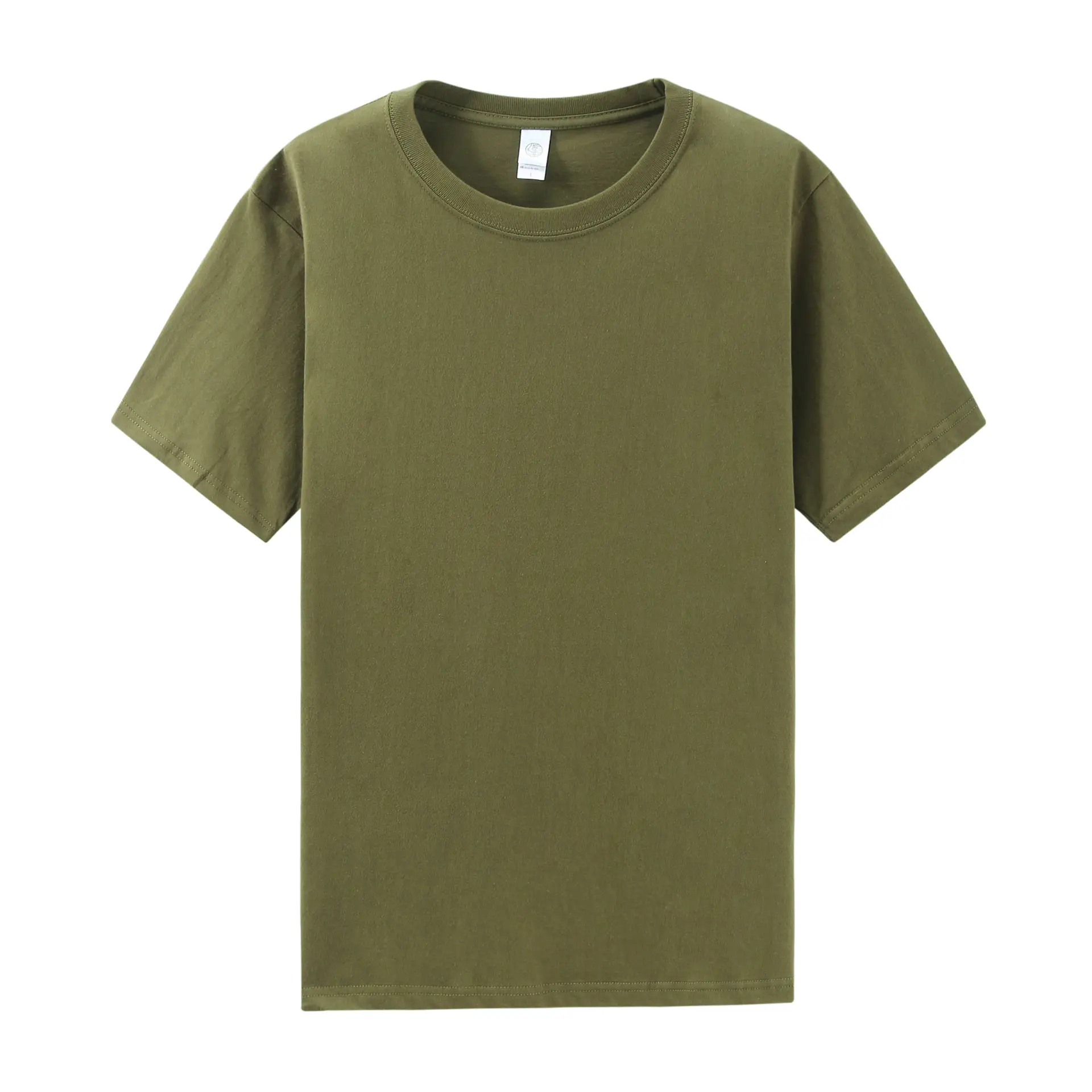 Women's Brown T-Shirt Round Neck Short Sleeve Loose Fit Pure Cotton