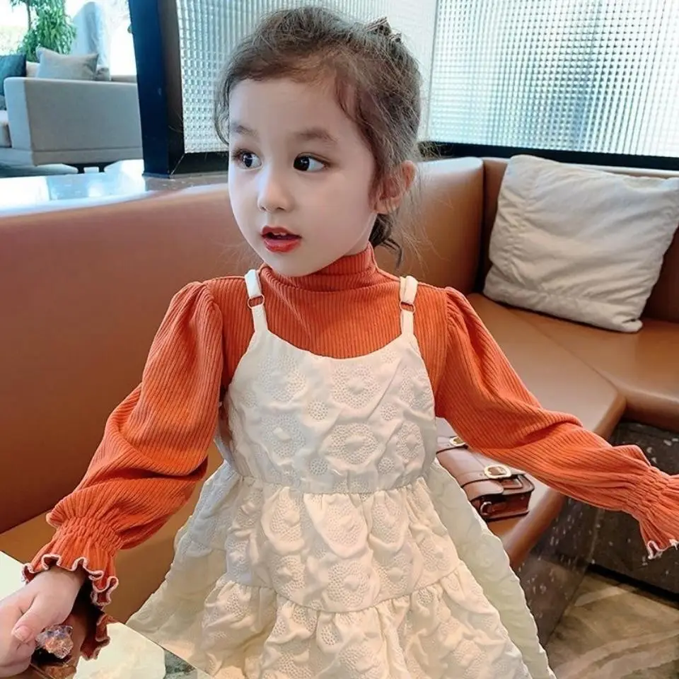 Girls' White Vest Camisole Dress Korean Style 2022 - Image 4