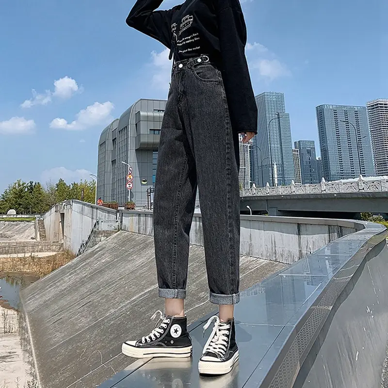 Women Wide Leg Slim Jeans Autumn 2021 - Image 3